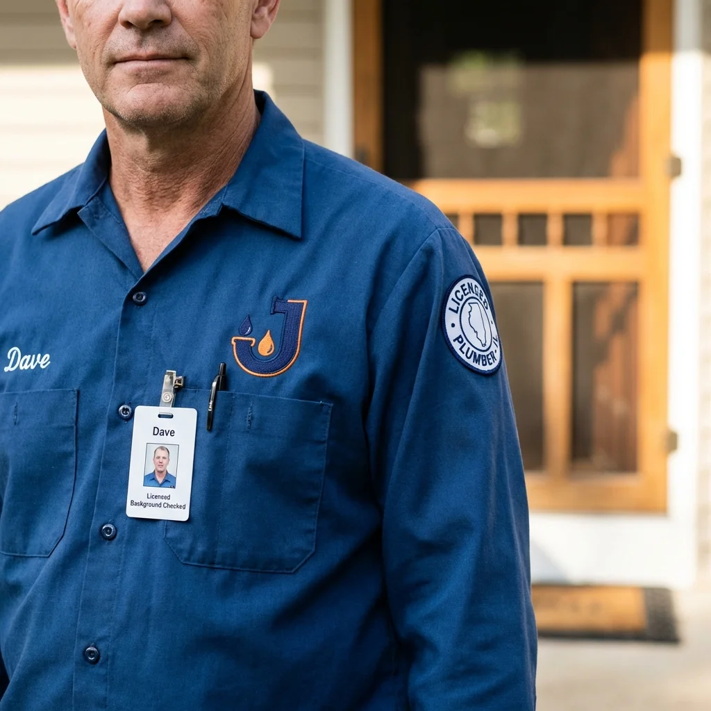 Licensed plumber showing ID badge in Kingstree, SC
