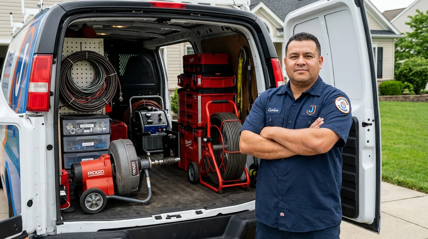 Professional drain cleaning equipment and Johns Plumbing LLC plumber in Kingstree